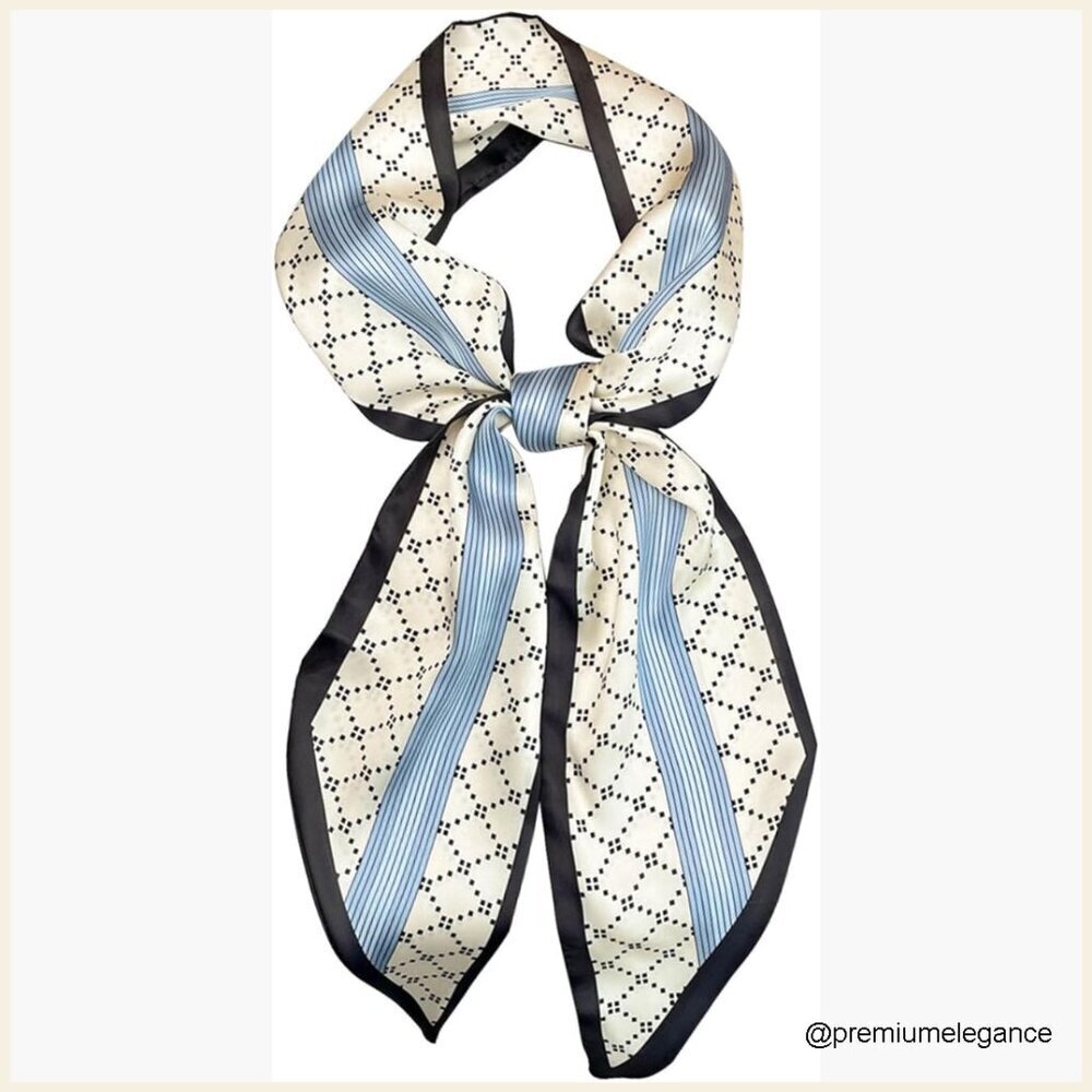 Silky Satin Scarf 59x5.9 Inches Lightweight All-Season Multi-Use Accessory